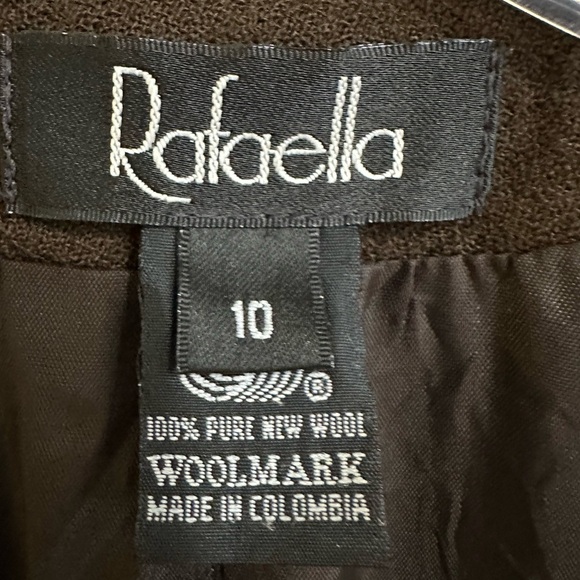 Rafaella 100%Wool Zip-Up Jacket Blazer Brown Size 10 - Picture 16 of 16